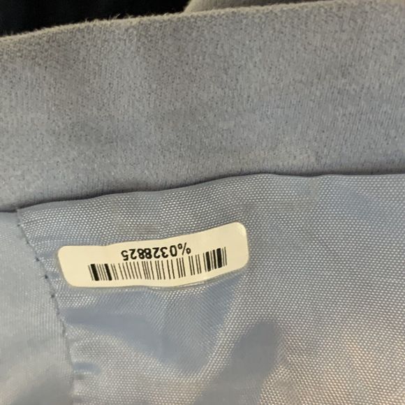 Talbots Suede Cloth Zip Front Jacket Blue Lined Shoulder Pads Size 20 - Picture 14 of 15